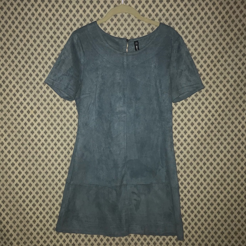 Designer Lab Suede Blue Mini Dress